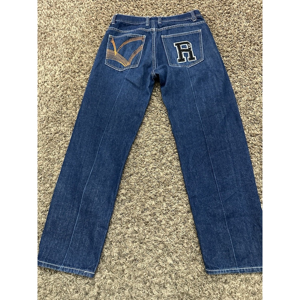 Vintage Y2K Red Ape Jeans Streetwear Embroidered Pockets Men's Size 34x32